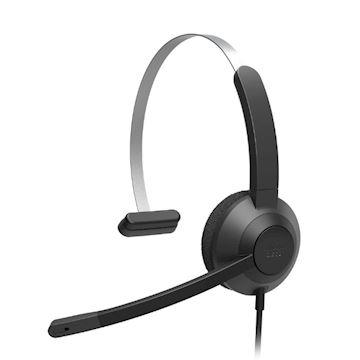 Cisco Headset 321 Wired Single On-Ear Carbon Black USB-A